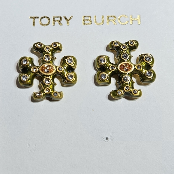 Tory Burch Jewelry - Tory Burch Logo Studs Earrings